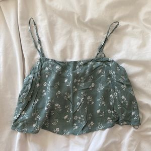 • Lottie Moss • Cropped Floral Tank Top